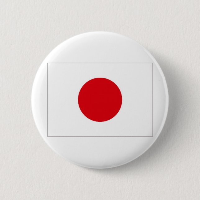 Japan National Flag Pinback Button (Front)