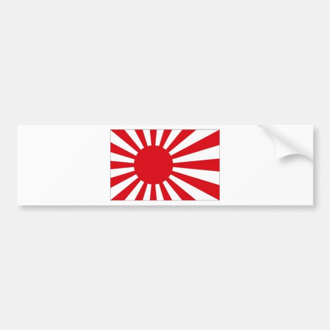 Japan Naval Ensign Bumper Sticker (Front)