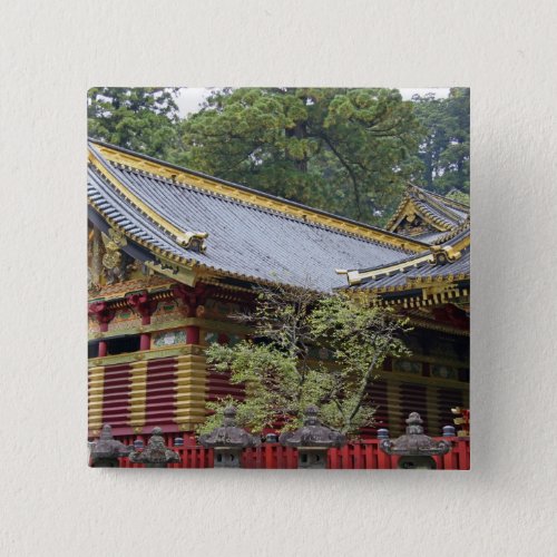 Japan Nikko Toshogu Shrine and mausoleum in 2 Button