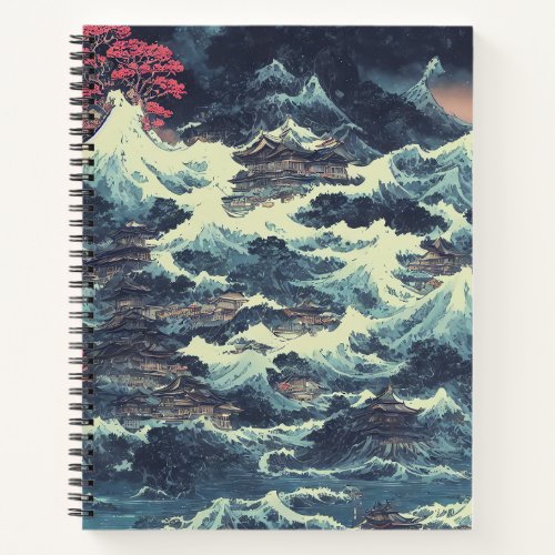 Japan oil painting lanscape notebook