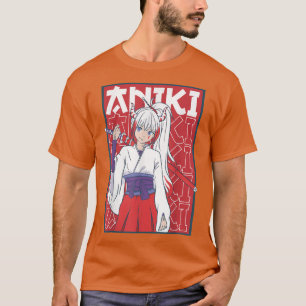 Japan Oni Demon Girl Katana Brother Manga Anime T-Shirt