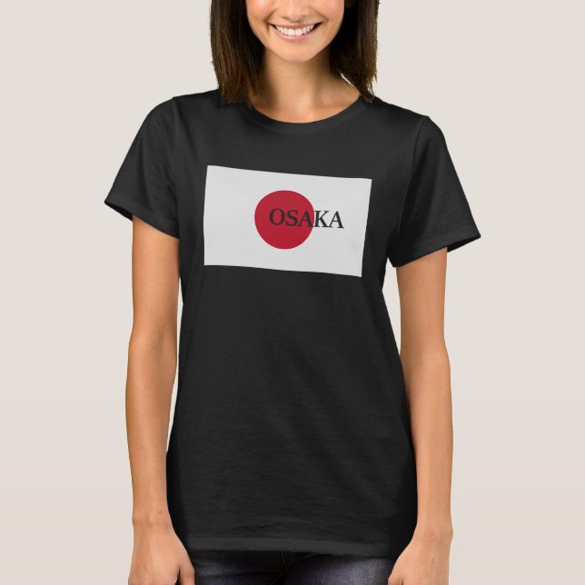Japan Osaka Asia Travel Flag T-Shirt (Front)