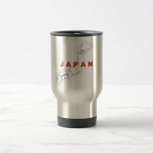 Japan Outline Map Travel Mug (Center)