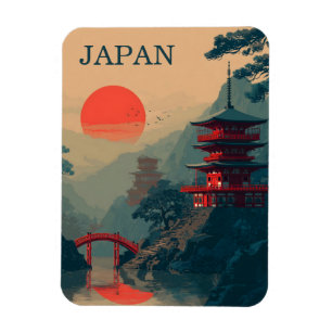 Japan Pagoda vintage Magnet