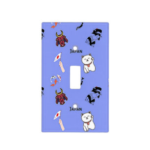 Japan pattern on blue light switch cover