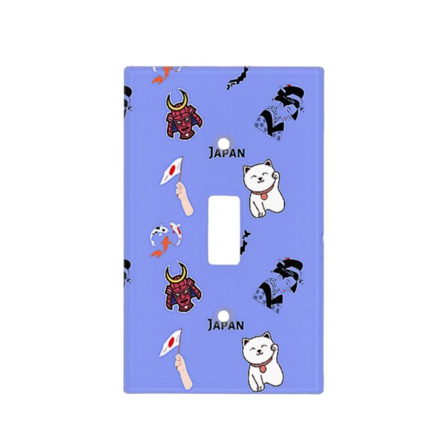 Japan pattern on blue light switch cover (Front)