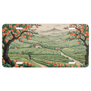 JAPAN PEACH ORCHARD TREE FARM ORIENT LICENSE PLATE