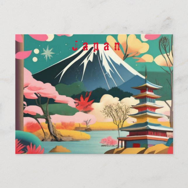 Japan personalized holiday postcard (Front)