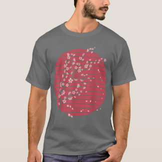 Japan Pink Flower Floral Sakura Retro Cherry Bloss T-Shirt