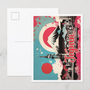Japan Pop Art Travel Illustration Postcard