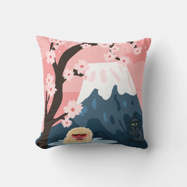 Japan Poster Throw Pillow (Front)
