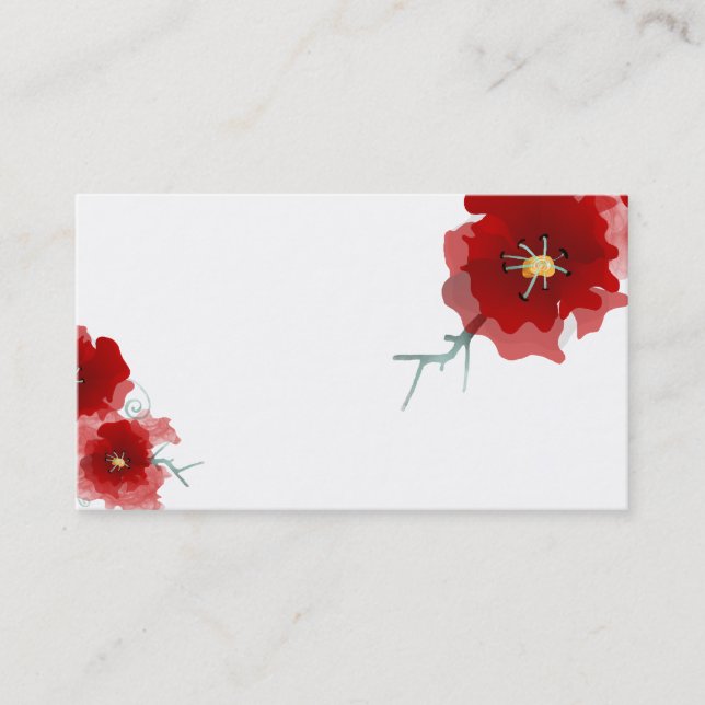 Japan red flower limited edition business card (Front)