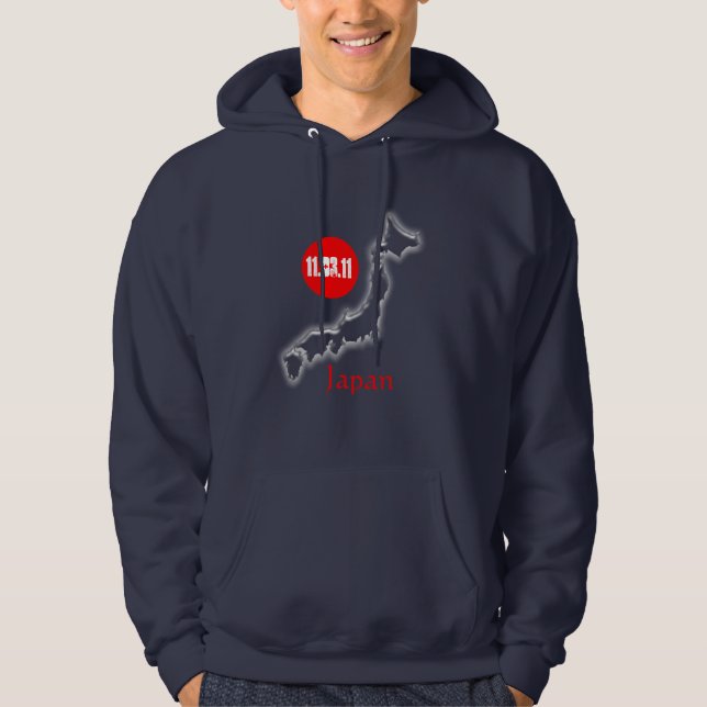 Japan relief tsunami earthquake disaster hoodie (Front)