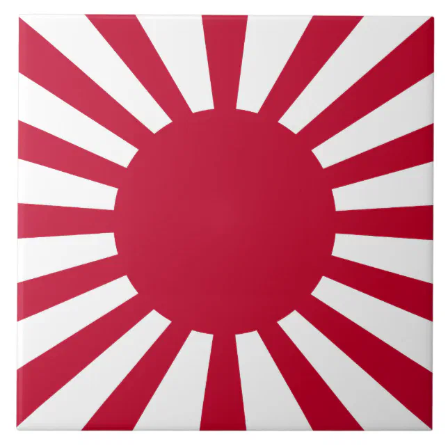 は*と様 RISING SUN JAPAN CONSTRUCTORS 2019 Japan Rising Sun Flag Ceramic Tile | Zazzle