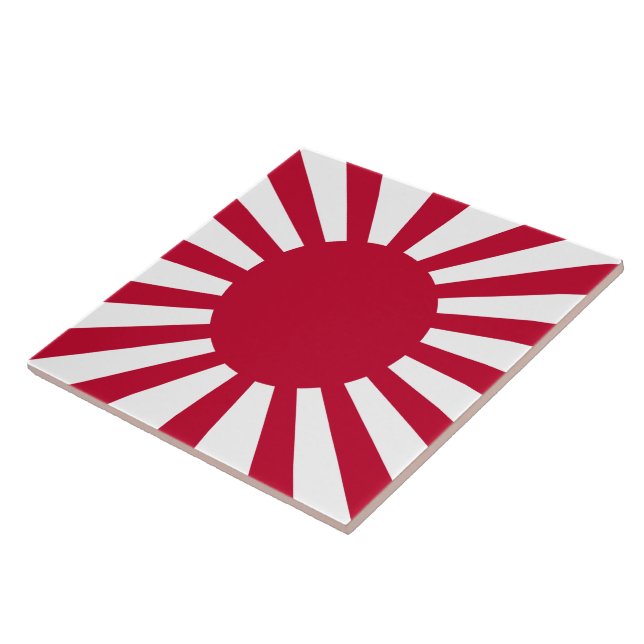 Japan Rising Sun Flag Ceramic Tile | Zazzle