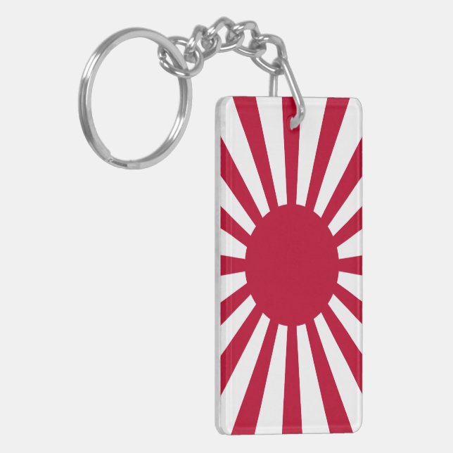 Japan Rising Sun Flag Keychain | Zazzle
