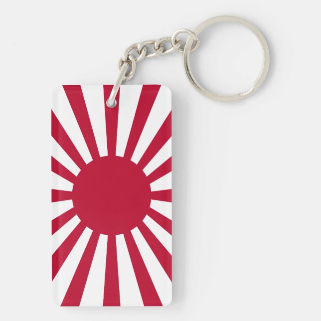 Japan Rising Sun Flag Keychain | Zazzle