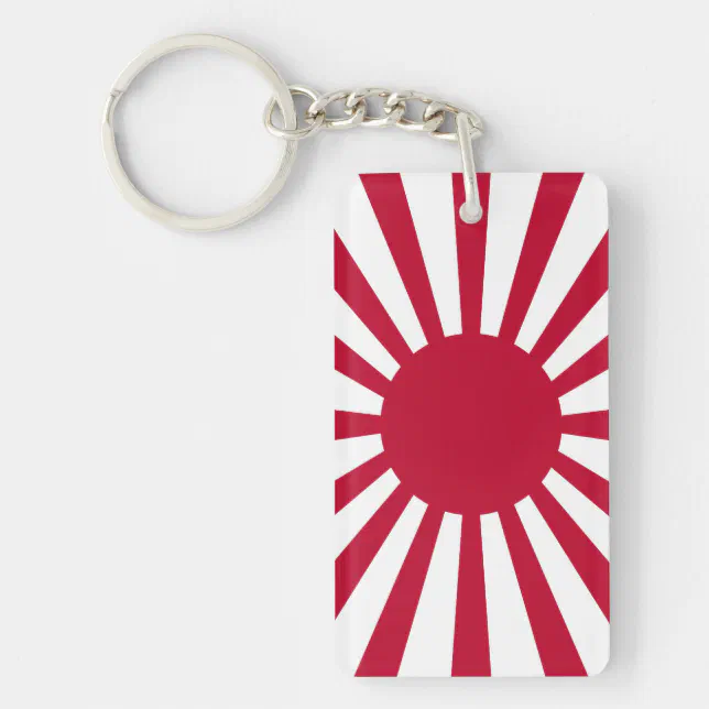 Japan Rising Sun Flag Keychain | Zazzle