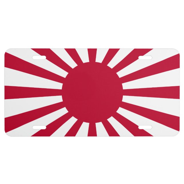 Japan Rising Sun Flag License Plate (Front)