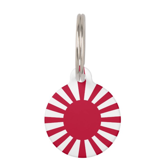 Japan Rising Sun Flag Pet ID Tag (Back)