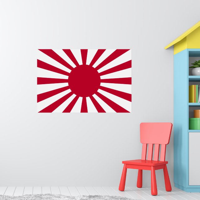 Japan Rising Sun Flag Poster | Zazzle