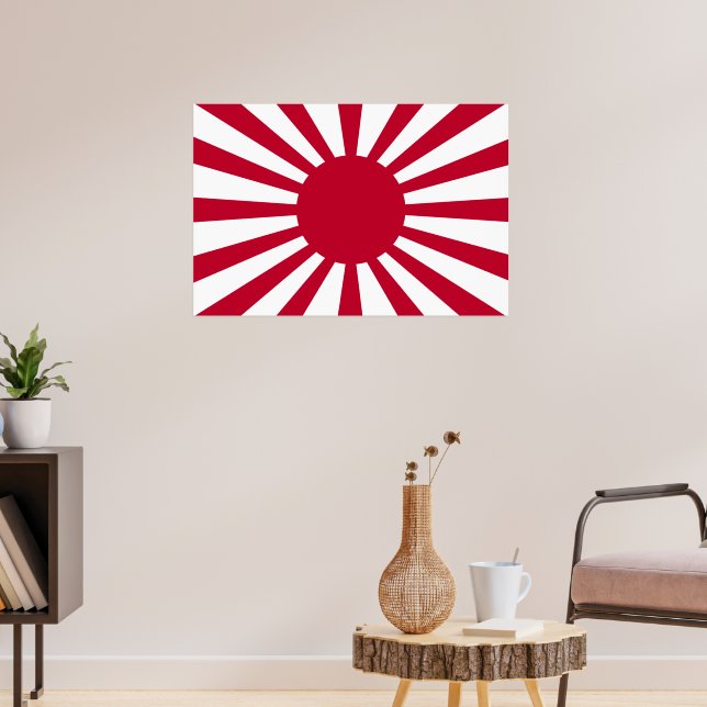 Japan Rising Sun Flag Poster | Zazzle
