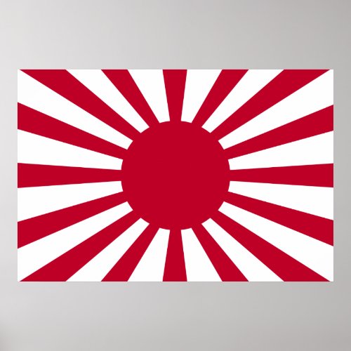 Japan Rising Sun Flag Poster