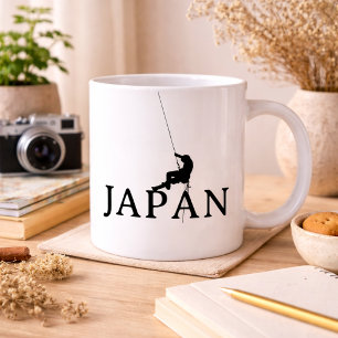 Japan Rope Climber Minimalist Outdoor Design Giant Coffee Mug
