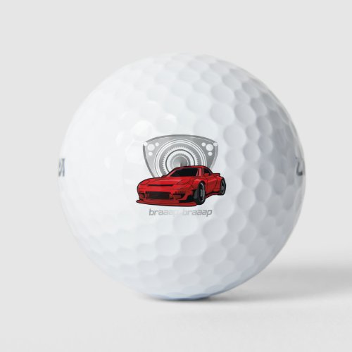 Japan Rotary Mazda RX7 BRAAP Golf Balls