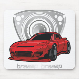 Japan Rotary Mazda RX7 BRAAP Mouse Pad
