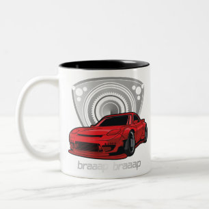 Japan Rotary Mazda RX7 BRAAP Two-Tone Coffee Mug