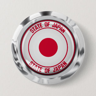 Japan Round Emblem Button
