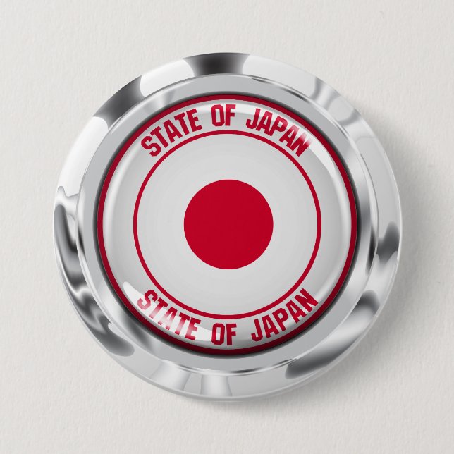 Japan Round Emblem Button (Front)