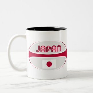 Japan Rugby Ball Two-Tone Coffee Mug