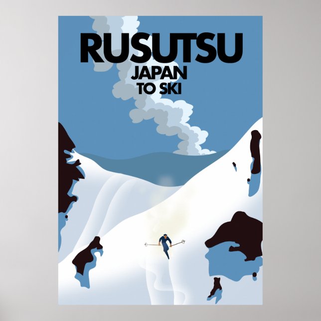 Japan Rusutsu ski print  (Front)