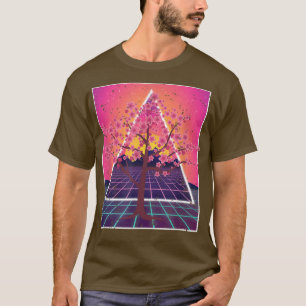 Japan Sakura Blossom Pink Flower Vaporwave Cherry T-Shirt
