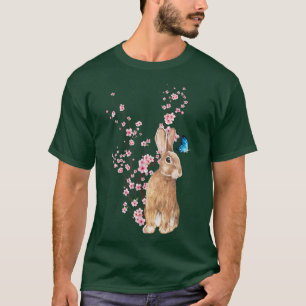 Japan Sakura Cherry Blossom Rabbit Japanese  T-Shirt