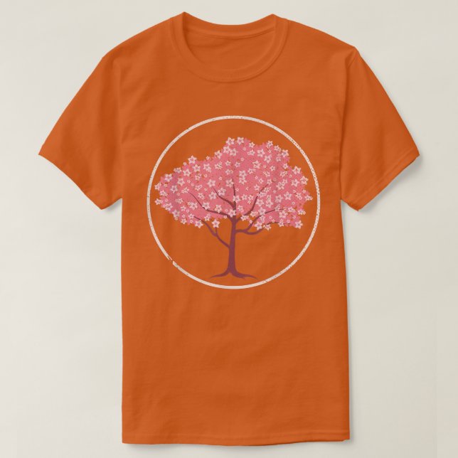 Japan Sakura Pink Flower Blossom Pretty Cherry Blo T-Shirt (Design Front)