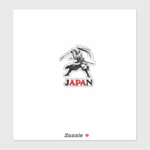 Japan Samurai Soccer Spirit - World Cup Fan T-Shir Sticker