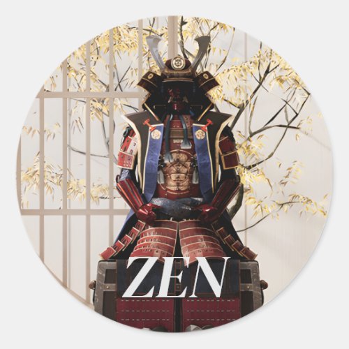 Japan samurai spirit  classic round sticker