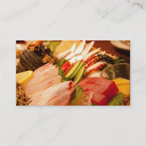 Customizable Japan Sashimi Business Card