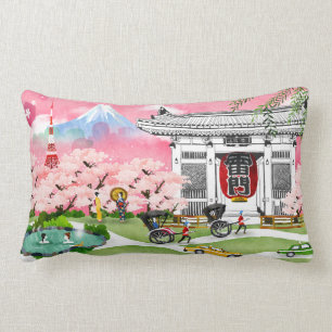 Japan Scene Lumbar Pillow