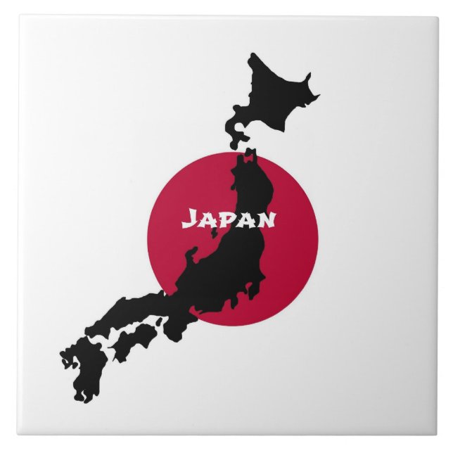 Japan Silhouette Ceramic Tile (Front)