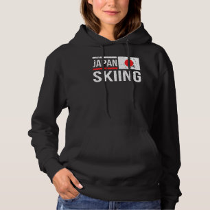 Japan Skiing Skier Flag Race Snow Mountain Winter  Hoodie