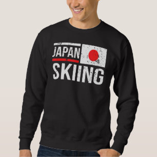 Japan Skiing Skier Flag Race Snow Mountain Winter Sweatshirt