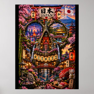 Japan Skull Art Print   State of Mind