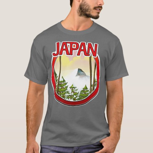 Japan snow capped volcano T_Shirt