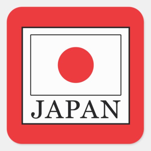 Japan Square Sticker