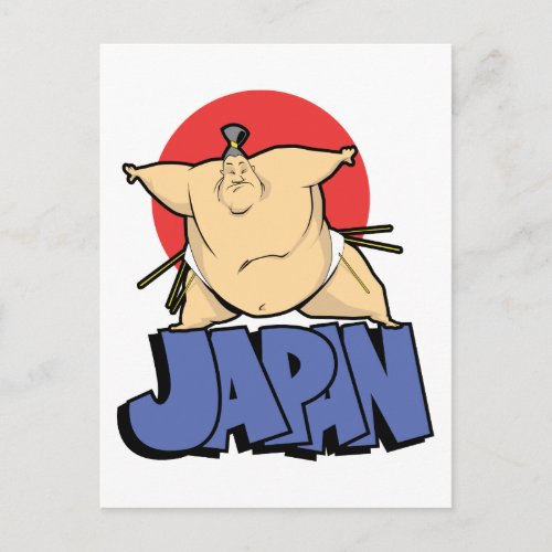 Japan Sumo Postcard