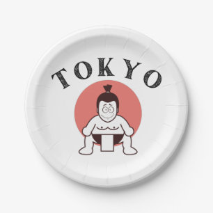 Japan Sumo Tokyo - Son of The Sun Paper Plates